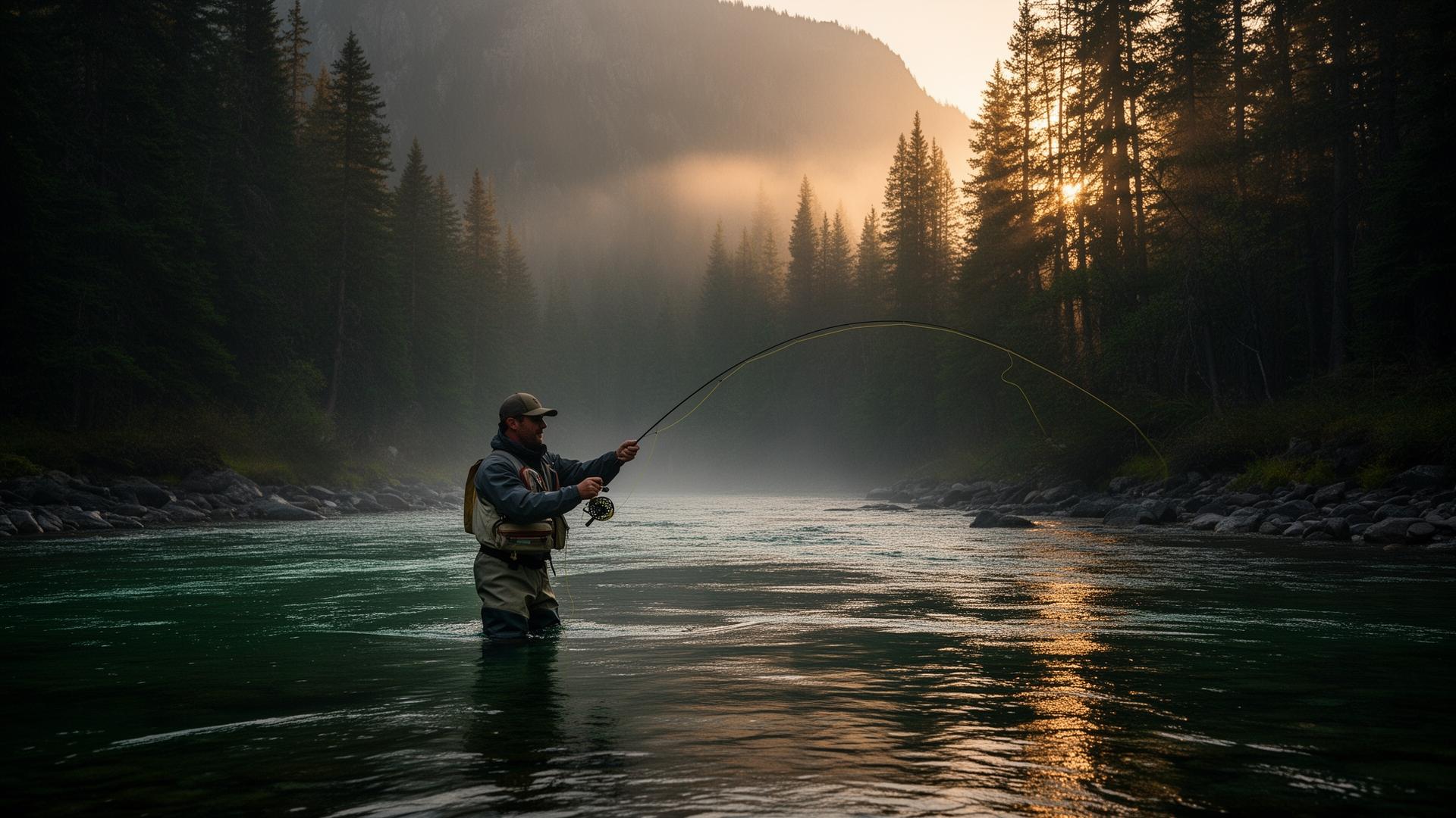 Fly fishing background